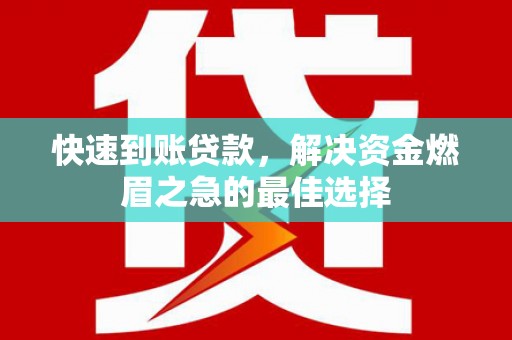 德令哈快速到账贷款，解决资金燃眉之急的最佳选择