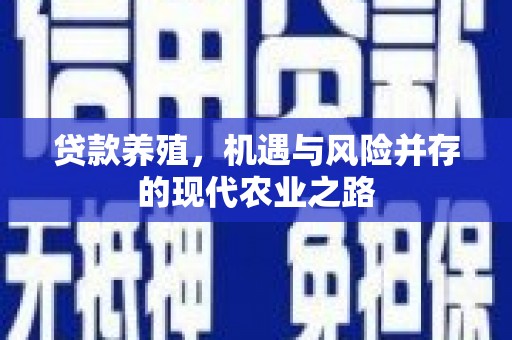 德令哈贷款养殖，机遇与风险并存的现代农业之路