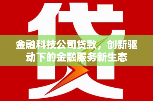 德令哈金融科技公司贷款，创新驱动下的金融服务新生态