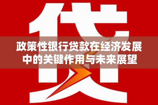 德令哈政策性银行贷款在经济发展中的关键作用与未来展望