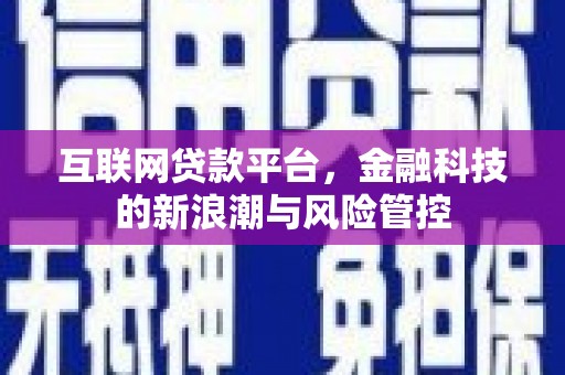 德令哈互联网贷款平台，金融科技的新浪潮与风险管控