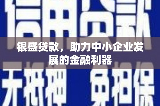 德令哈银盛贷款，助力中小企业发展的金融利器