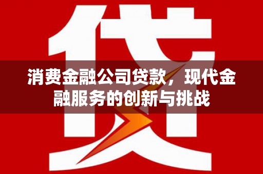德令哈消费金融公司贷款，现代金融服务的创新与挑战