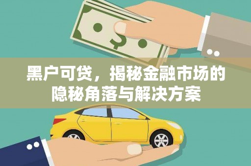 德令哈黑户可贷，揭秘金融市场的隐秘角落与解决方案