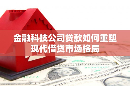 德令哈金融科技公司贷款如何重塑现代借贷市场格局