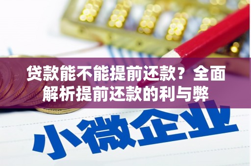 德令哈贷款能不能提前还款？全面解析提前还款的利与弊