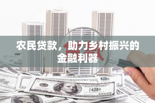 德令哈农民贷款，助力乡村振兴的金融利器