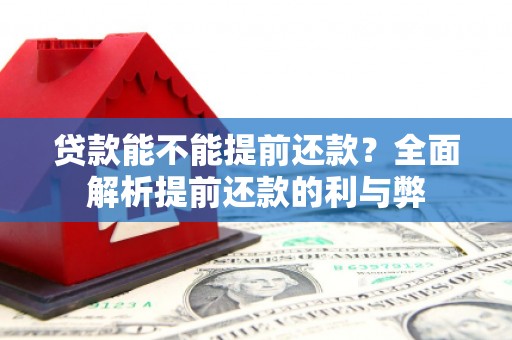 德令哈贷款能不能提前还款？全面解析提前还款的利与弊