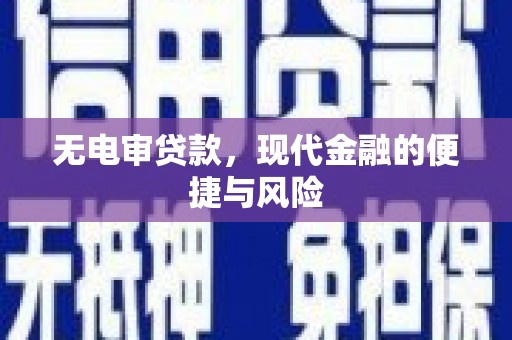 德令哈无电审贷款，现代金融的便捷与风险