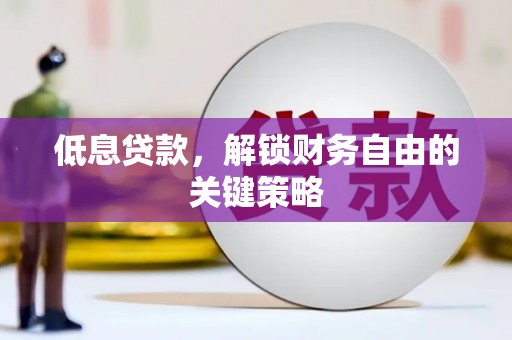 德令哈低息贷款，解锁财务自由的关键策略