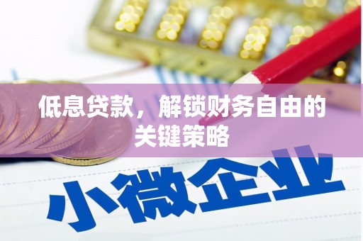 德令哈低息贷款，解锁财务自由的关键策略