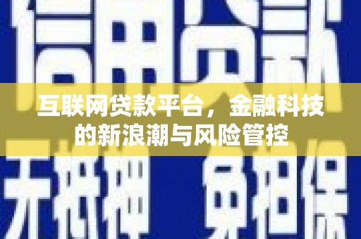 德令哈互联网贷款平台，金融科技的新浪潮与风险管控