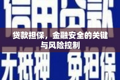 德令哈贷款担保，金融安全的关键与风险控制