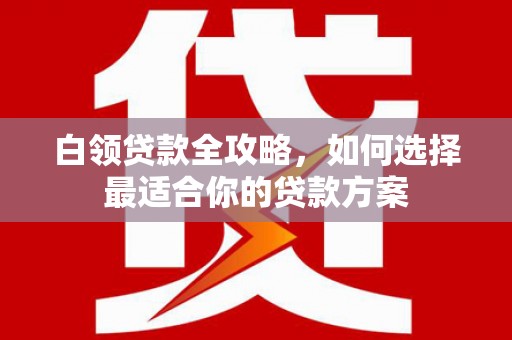 德令哈白领贷款全攻略，如何选择最适合你的贷款方案